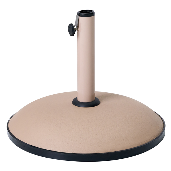 Sonnenschirmständer rund aus Beton mit Metallrohr und Feststellschraube