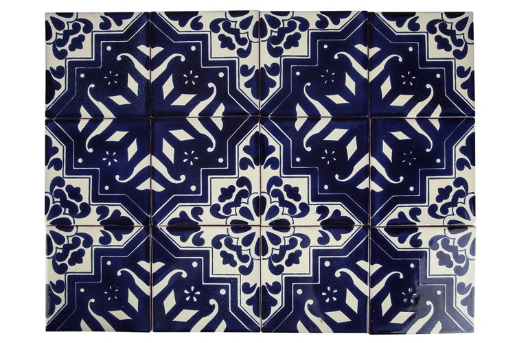 Muster aus Fliesen mit Dekor