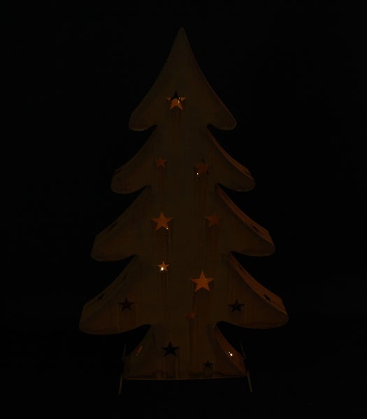 Dekorativer Weihnachtsbaum aus Metall mit Sternenmuster
