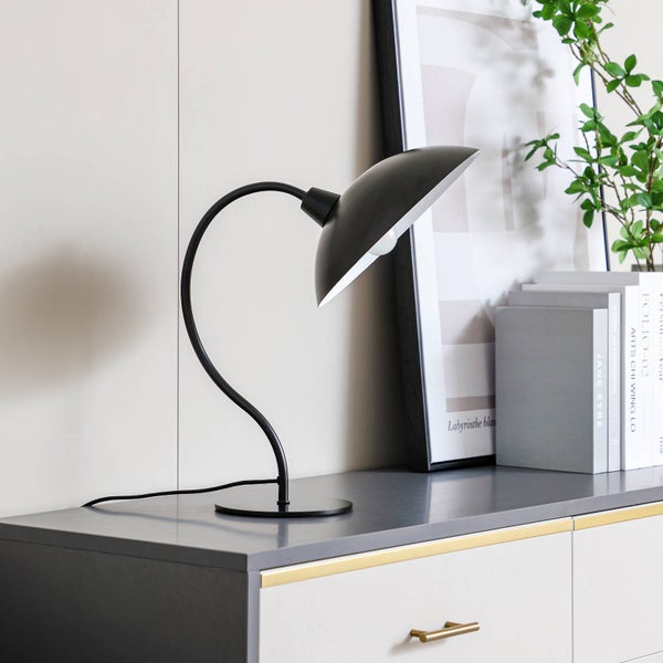 Lucande Tischlampe Arvadon (Modern) in Schwarz aus Metall (1 flammig, E14) - Tischleuchte Schreibtischlampe Nachttischlampe Wohnzimmerleuchte