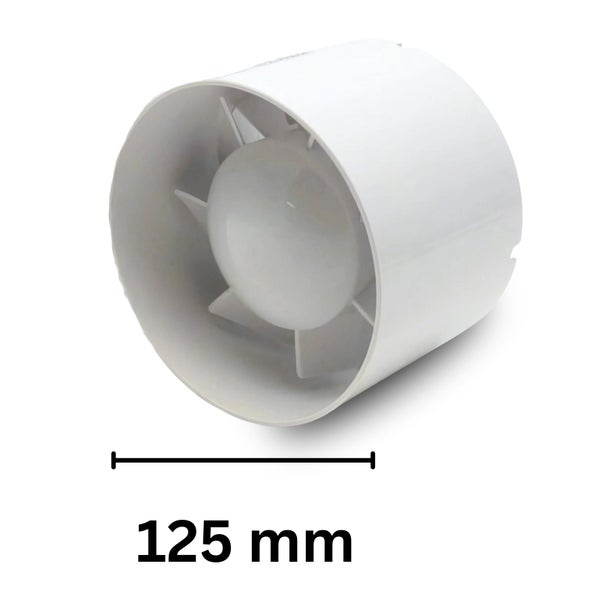 Rohrventilator mit einem Durchmesser von 125 Millimeter