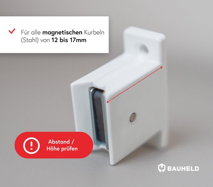 Magnetischer Kurbelhalter aus Stahl für Kurbeln von 12 bis 17 Millimeter