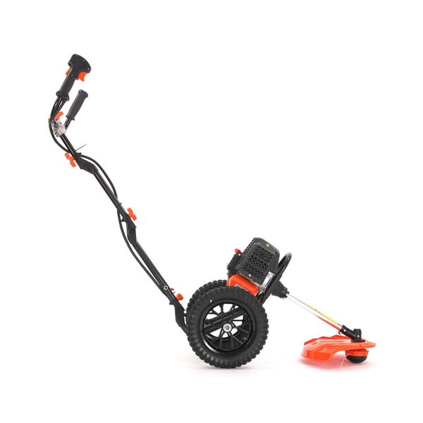 FUXTEC Benzin Motorsense mit Rädern FX-FSR152 -  52ccm | 3PS Freischneider | 13,5kg  | Easy Start | 320 mm | 2-Takt Rasentrimmer | 2,2kW