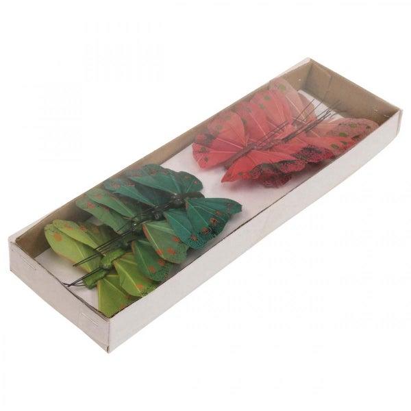 Dekorative Schmetterlinge in einer Verpackung