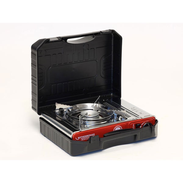 Rothenberger Industrielogo Gaskocher im schwarzen Tragekoffer