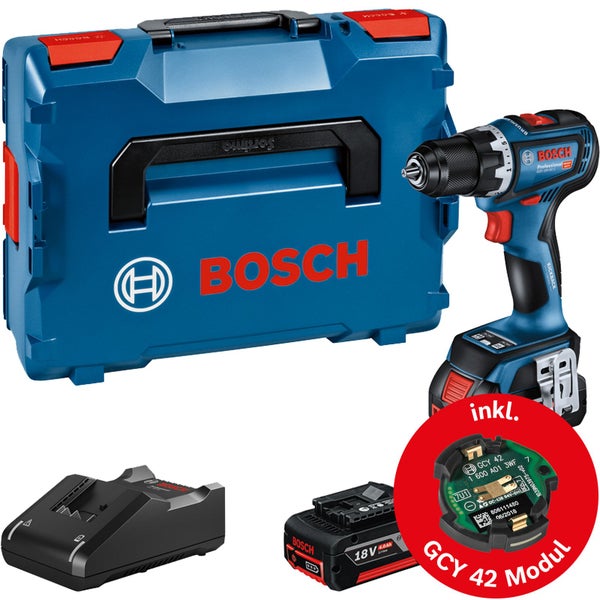 Bosch Akku-Bohrschrauber GSR 18V-90 C 2x 5,0 Ah Akku + Ladegerät in L-Boxx - 06019K6006