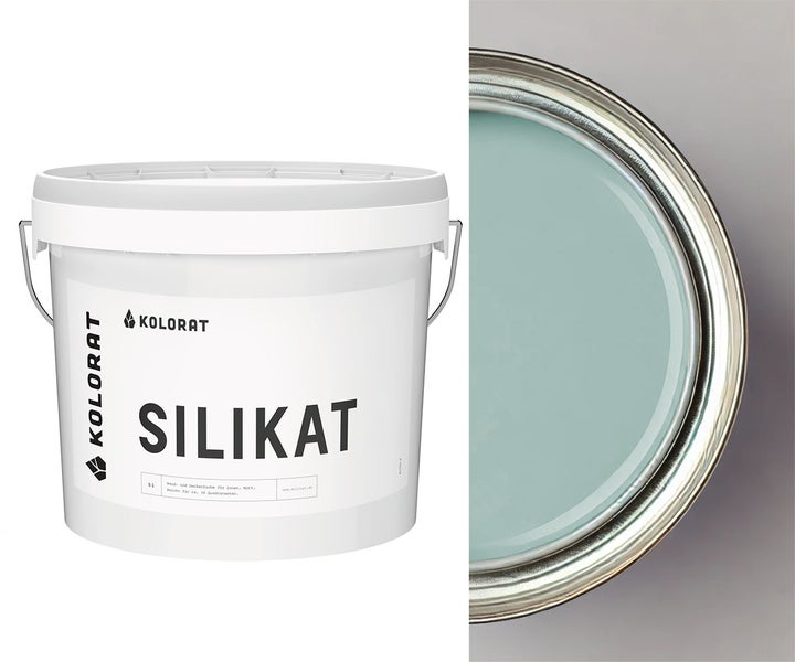 Eimer mit Kolorat Silikat Wand und Deckenfarbe für den Innenbereich in matt.