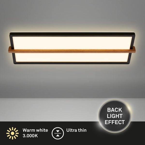 LED Deckenlampe Holz Deckenleuchte Wohnzimmer Schlafzimmer Warmweißes Licht