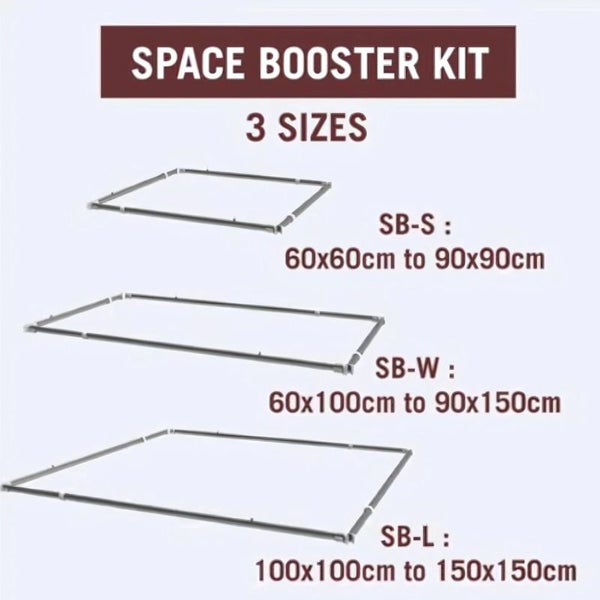 Secret Jardin Space Booster Kit SB-W 120x60 cm 16 mm Für Dark Room Growboxen – Mehr Platz & Stabilität