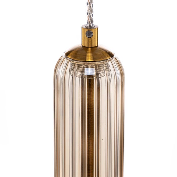 Lucande Pendelleuchte Freylin (Retro, Vintage Antik) in Creme aus Glas (1 flammig G9) - Hängelampe Esstischlampe Hängeleuchte Wohnzimmerleuchte