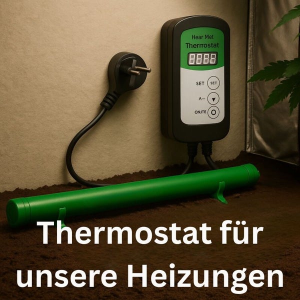 Thermostat mit Digitalanzeige und Heizkabel