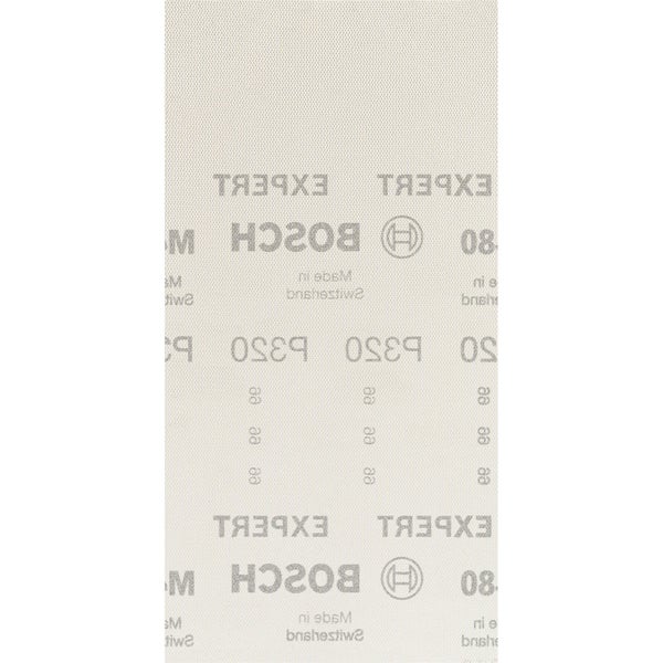 Bosch Logo, Barcode, Sicherheitshinweise und Leistungsskala