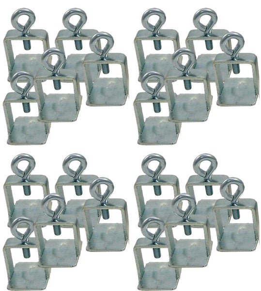 BIGPACK 40 X Schilderklemme Universal Aus Kunststoff Für Vierkant- Und Rundrohr