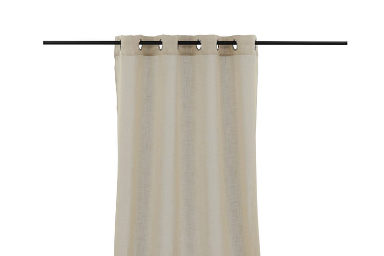 Kaya Vorhang 1 Stk. mit Ringen 240x140cm beige. 2er Set