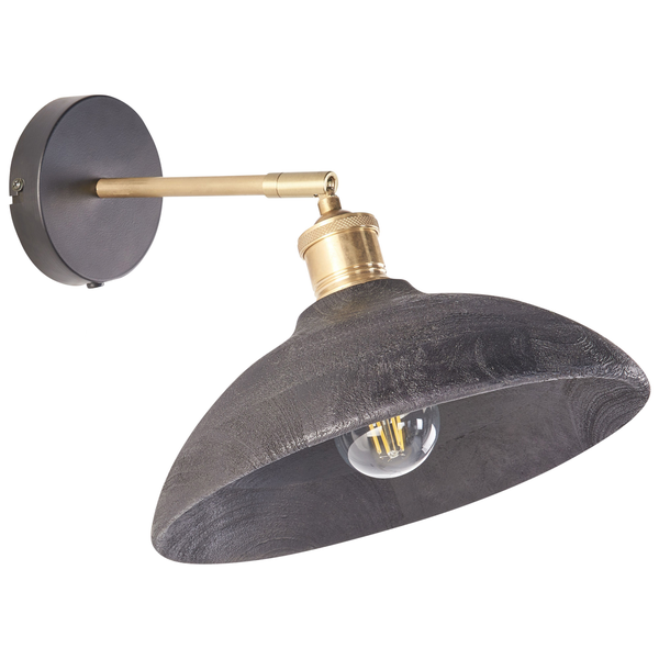 Wandlampe YERALA verstellbar Mango Holz Schwarz