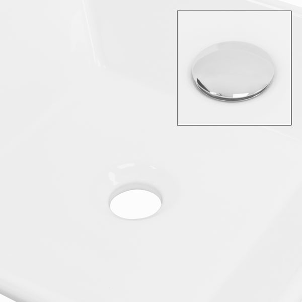 ML-Design Waschbecken aus Keramik in Weiß glänzend 41x41x12 cm Quadratisch, Moderne Aufsatzwaschbecken, Design Waschtisch Aufsatz-Waschschale Waschplatz Handwaschbecken, für das Badezimmer / Gäste-WC