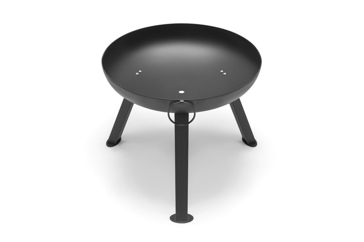 The Favilla BOMBE Feuerschale Schwarz 48 x 48 x 30 cm – Kompaktes Feuerbecken aus 2,5 mm Stahl – Pulverbeschichtet & wetterfest – Runde Feuerstelle für Balkon, Terrasse & Garten – 7 kg