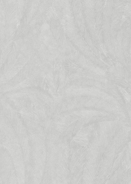 Esszimmer mit Esstisch, Stühlen, Zimmerpflanze und gemusterter Tapete