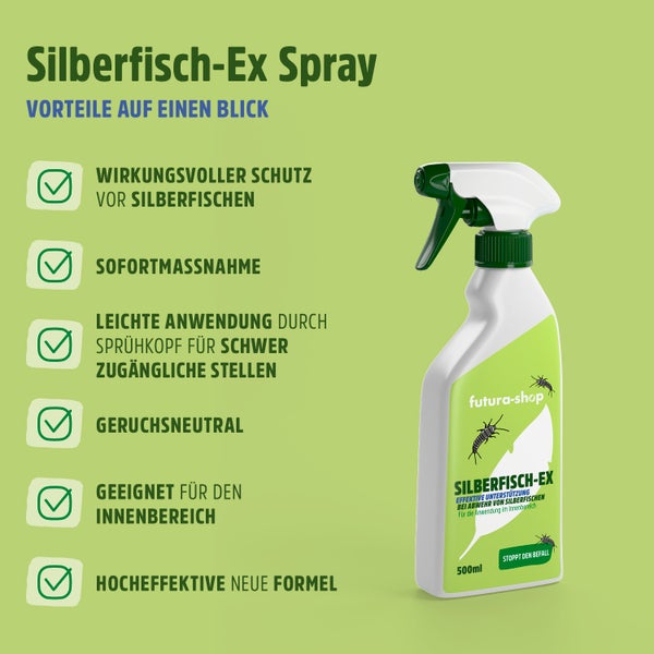Silberfische Spray | Alternative zu Silberfischchen Köder oder Silberfischfalle