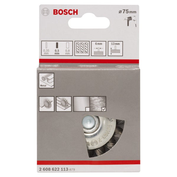 Bosch PRO Metal heavy Scheibenbürste 75 x 0,50 mm gerader Schaft - 2608622113