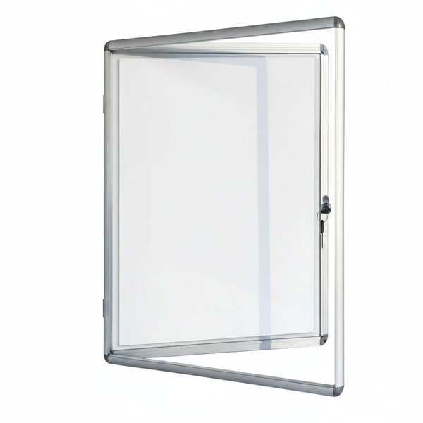 Schaukasten mit Schloss zur Präsentation von Aushängen