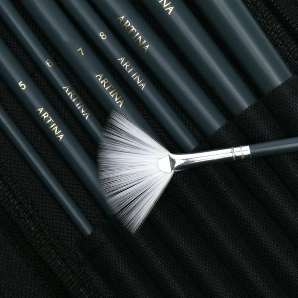 Artina Pinselset mit Fächerpinsel