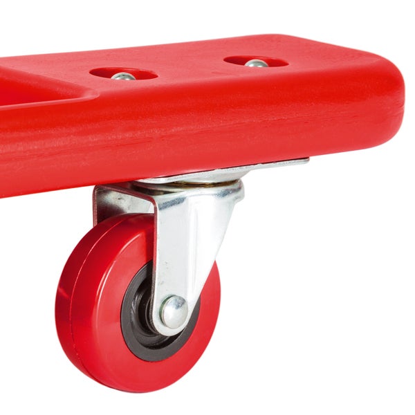 Werkstatt Rollbrett tectake  Belastbarkeit 150 kg mit 6 x 360° Rollen rot