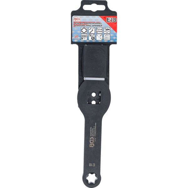 BGS Schlag-Ringschlüssel E-Profil (für Torx) mit 2 Schlagflächen SW E18 - 35318