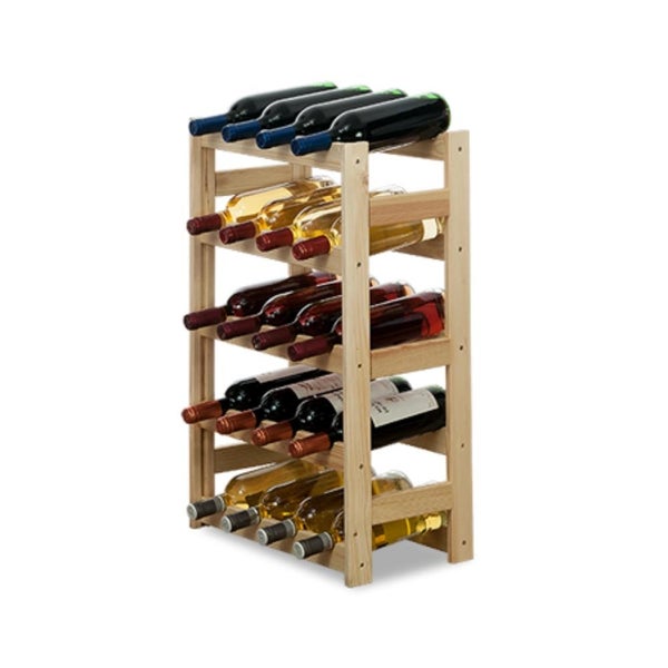 PROREGAL Weinregal Pinotwine HxBxT 70 x 43 x 25 cm 20 Flaschen Massives Kiefernholz Natur Unbehandelt