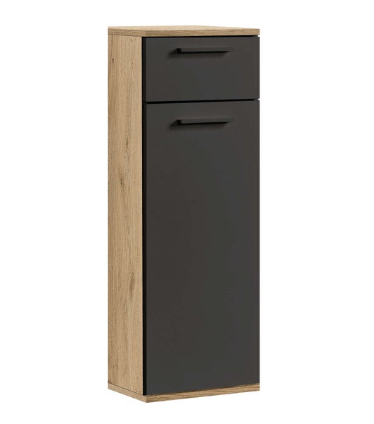 mokebo Bad-Beistellschrank 'Der Matrose', Badschrank in 91x33x34cm (HxBxT) in Eiche-Schwarz