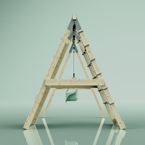 OutdoorToys Klettergerüst Schneehase aus Holz in Grün