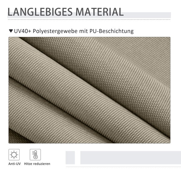 Outsunny Senkrechtmarkise, Vertikalmarkise, 200 x 215-305 cm, Alu, Sand