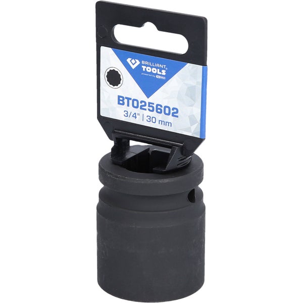 BRILLIANT TOOLS 3/4 Kraft-Stecknuss Zwölfkant 30 mm kurz - BT025602