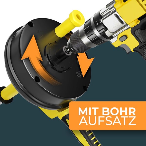 Abflussspirale mit Bohraufsatz im Einsatz