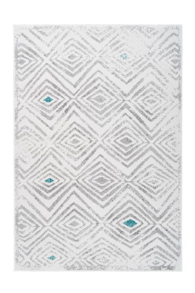 Teppich mit geometrischem Rautenmuster für den Wohnbereich