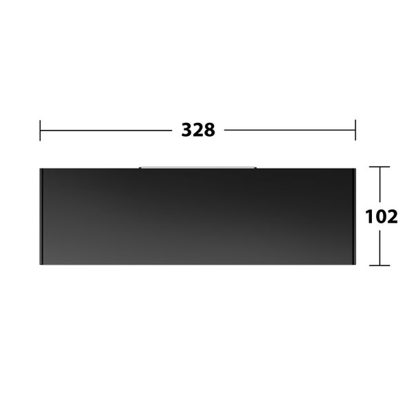KEUCO Rose Duschablage 32,8 cm, zum Kleben/Schrauben, schwarz matt