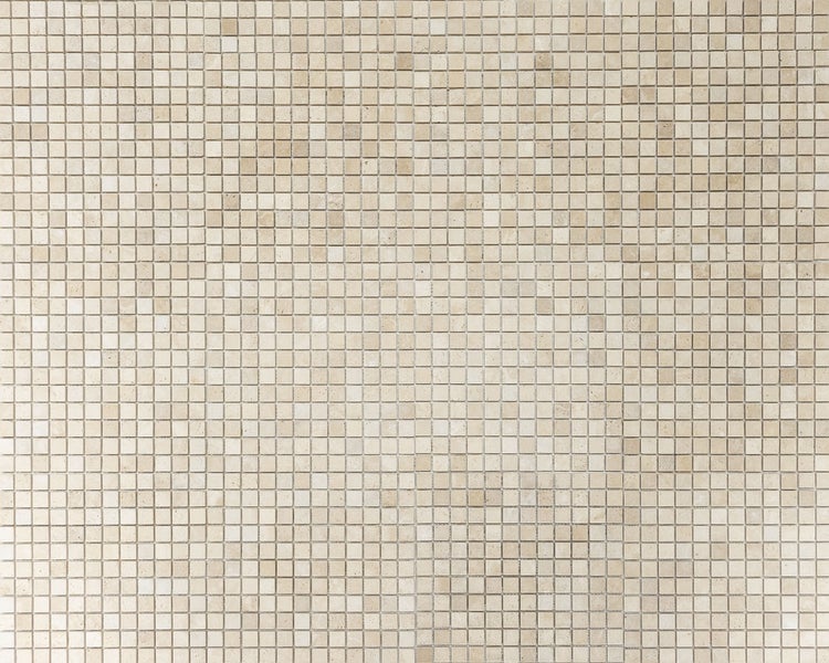 Wohnrausch Natursteinmosaik Travertin CREMA 2,3 x 2,3 cm, getrommelt, beige