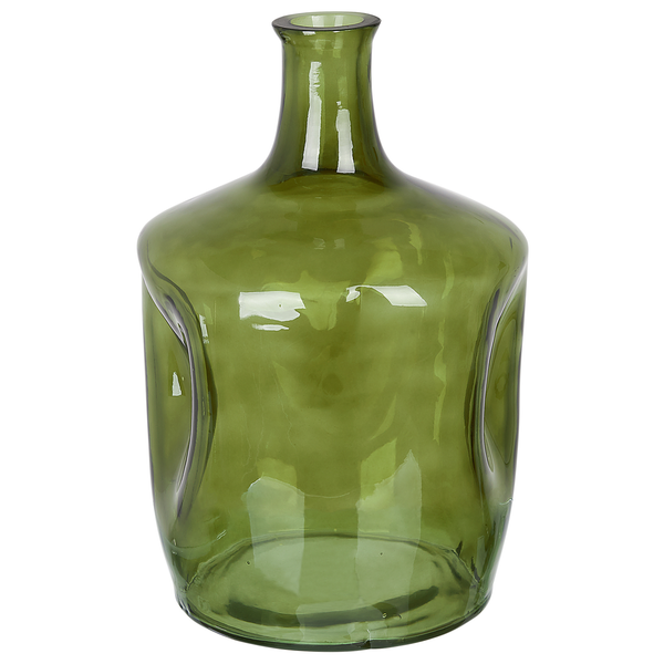 Blumenvase KERALA Glas 35 cm Olivgrün