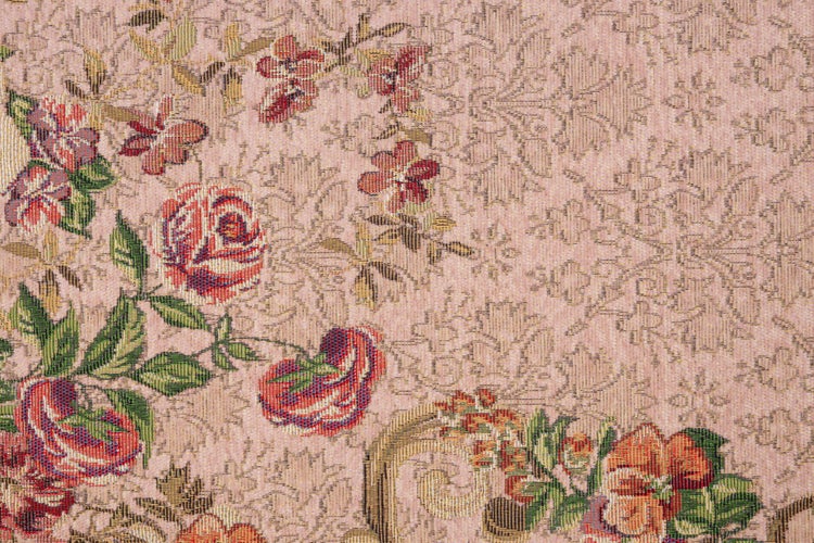 Gewebter Bordürenteppich im floralen Design Flomi Rosa 160x230cm