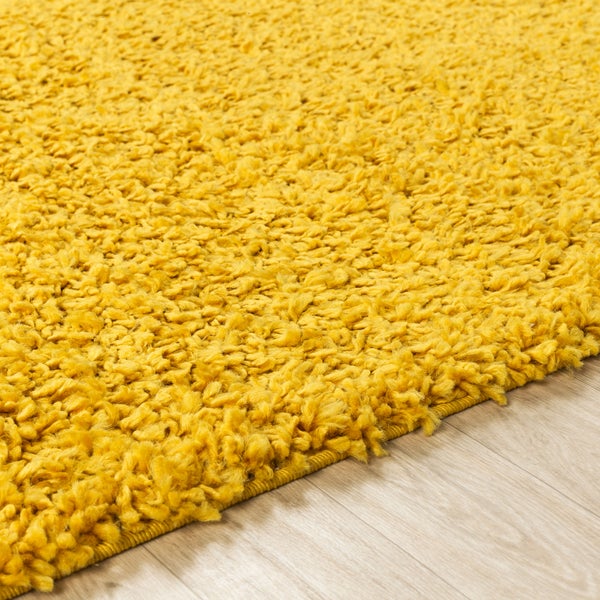 Hochfloriger Shaggy-Teppich Einfarbig Gelb 100x200 cm LILLY
