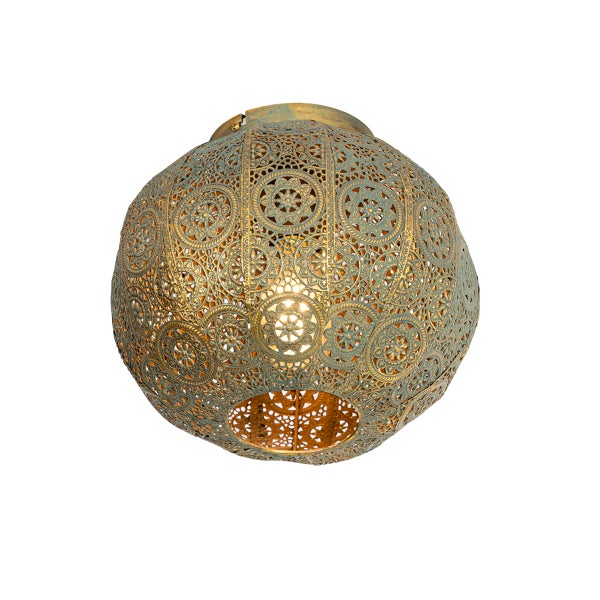 Dekorative Hängeleuchte mit floralem Muster