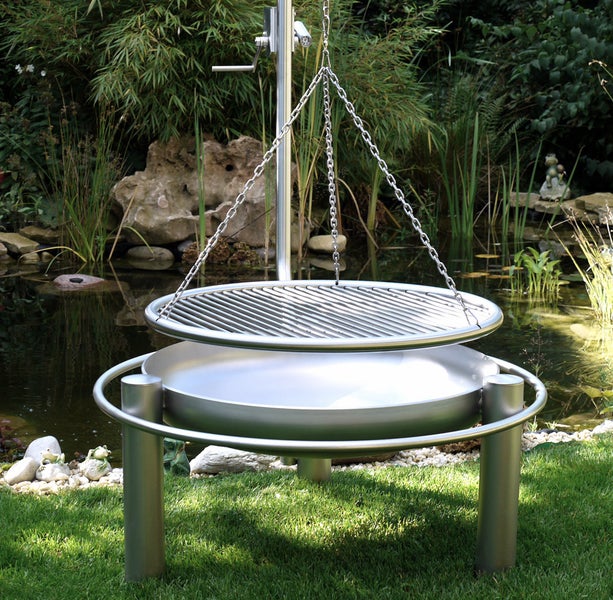 Libatherm Edelstahl-Schwenkgrill 60 cm Grillgalgen und Feuerschale