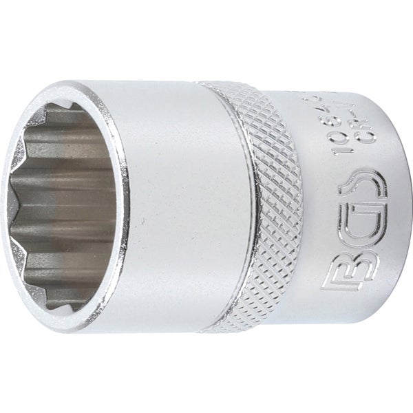 BGS Steckschlüssel-Einsatz Zwölfkant Antrieb Innenvierkant 12,5 mm (1/2) SW 20 mm - 10640