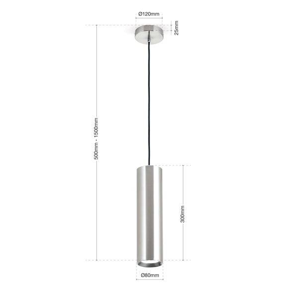 Bar Hängeleuchte Tresen 8 cm x 30 cm Satin 1 x GU10