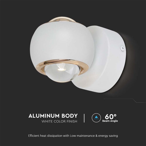 Wandleuchte aus Aluminium mit 60 Grad Abstrahlwinkel