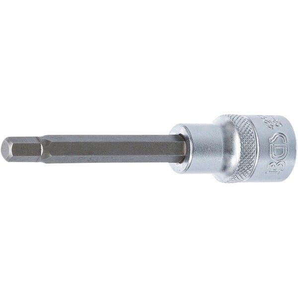 BGS Bit-Einsatz Länge 100 mm Antrieb Innenvierkant 12,5 mm (1/2) Innensechskant 7 mm - 4262