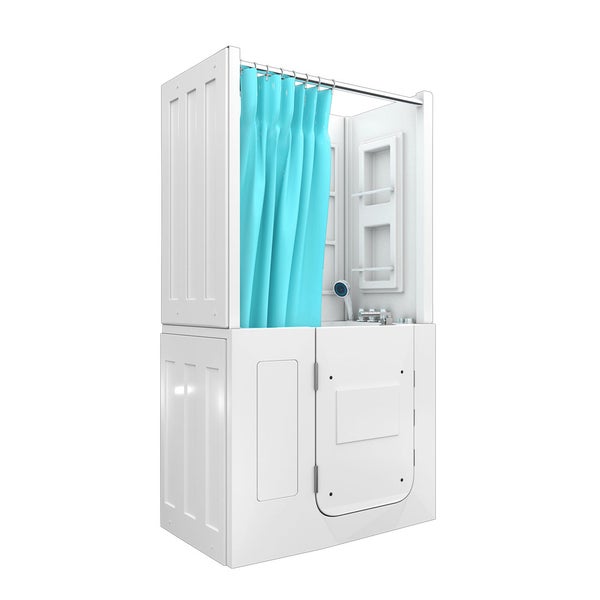 Seniorendusche Wanne Whirlpool S08D-WP-TH-C-L 110x68x205cm