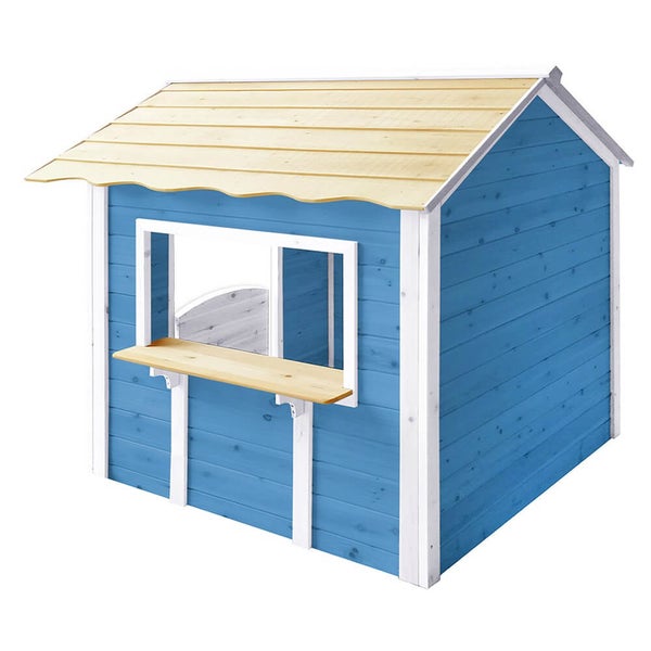 Home Deluxe - Spielhaus - DER GROßE PALAST blau - 118 x 138 x 132 cm - ohne Bank - inkl. Montagematerial I Gartenhaus Holzhaus Kinderhaus