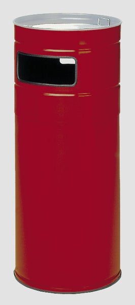 PROREGAL Robuster Kombiascher Mit 2 Fach Einwurf 104 Liter HxBxT 99 x 43,5 x 43,5 cm Verzinkter Stahl Rot