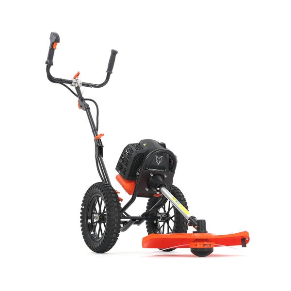 FUXTEC Benzin Motorsense mit Rädern FX-FSR152 -  52ccm | 3PS Freischneider | 13,5kg  | Easy Start | 320 mm | 2-Takt Rasentrimmer | 2,2kW